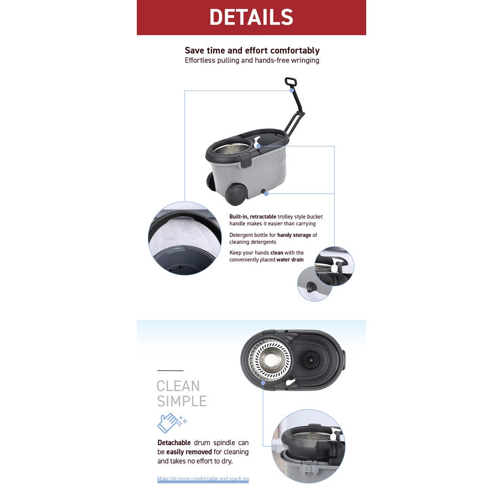 Rene Ollie Revolutionary Microfibre Spin Mop