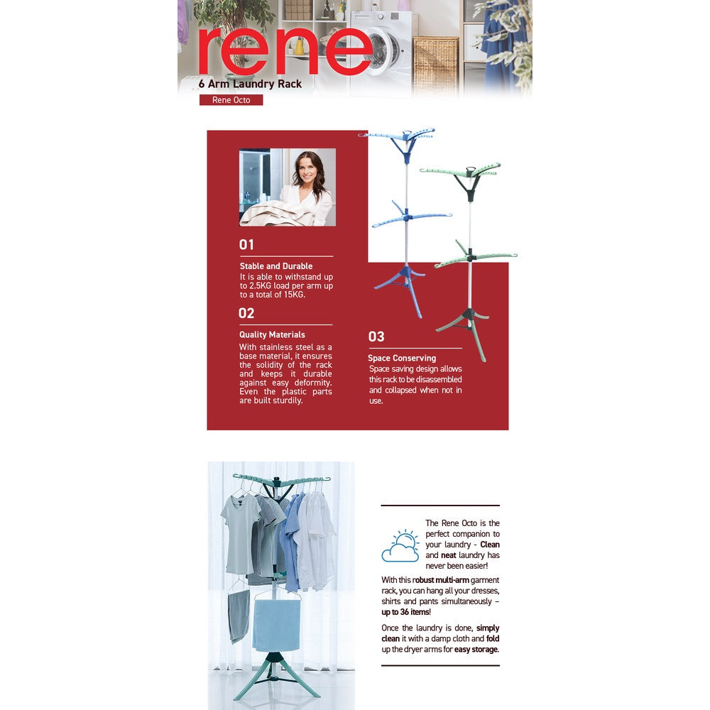 Rene Octo 6 ARM Laundry Rack