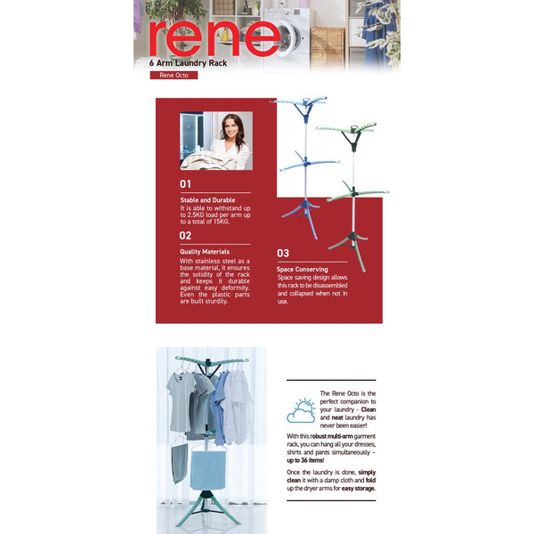 Rene Octo 6 ARM Laundry Rack