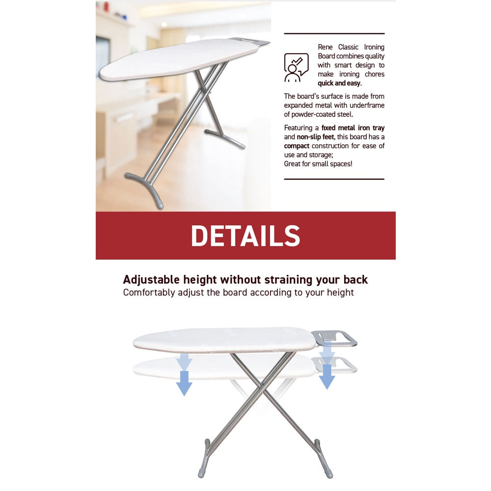 Rene High Quality & Stable Ironing Board