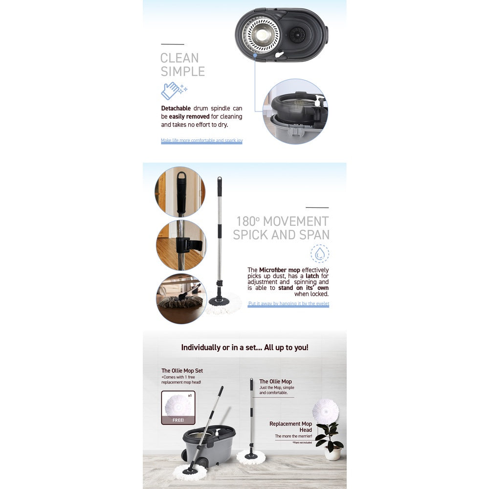 Rene Ollie Revolutionary Microfibre Spin Mop