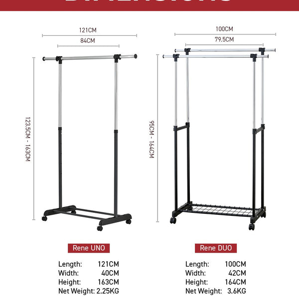 Rene Uno Single Clothes Dryer Rack