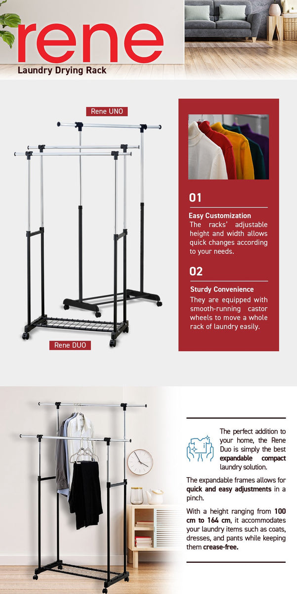 Rene Duo Portable Double Clothes Dryer Rack