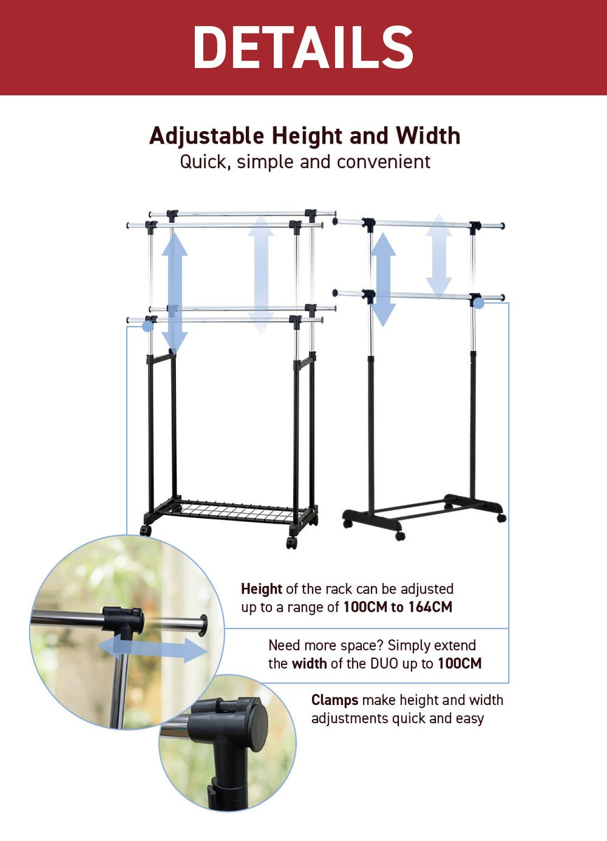 Rene Duo Portable Double Clothes Dryer Rack
