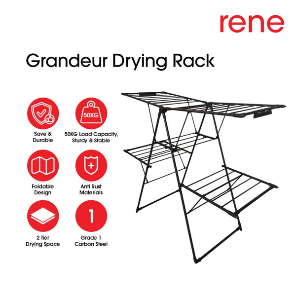 RENE Deluxe 2 Tier Drying Rack Grandeur