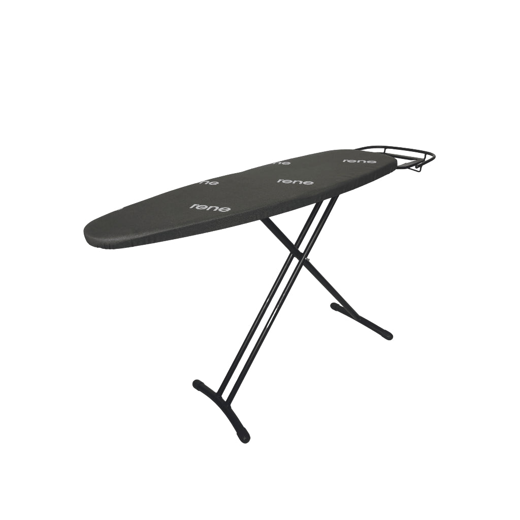RENE Noir Curve Ironing Board – Adjustable Height, Heat-Resistant, Retractable Iron Rest