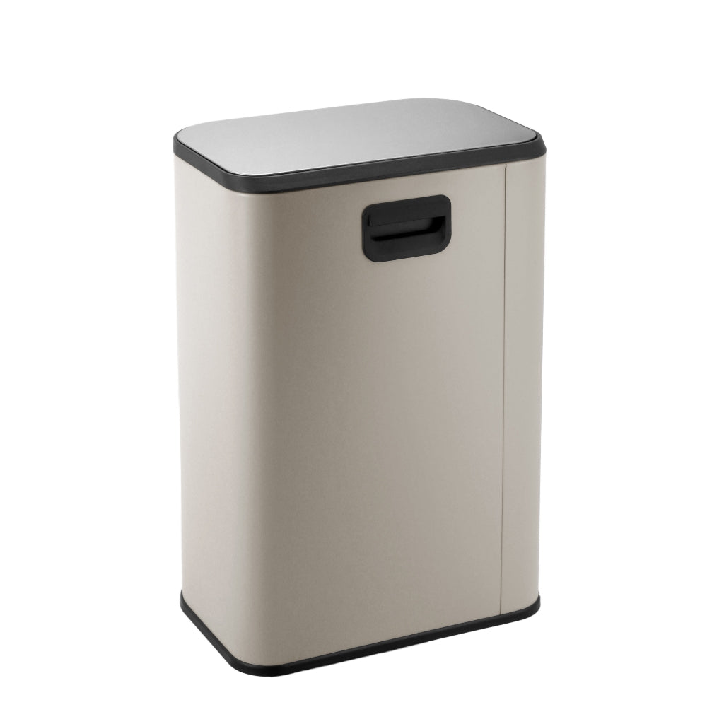 Rene Nuvo Pedal Bin Soft Close Trash Can | Fashion Rectangle Dustbin | Fingerprint-Proof Metal Lid | 12L / 18L / 30L